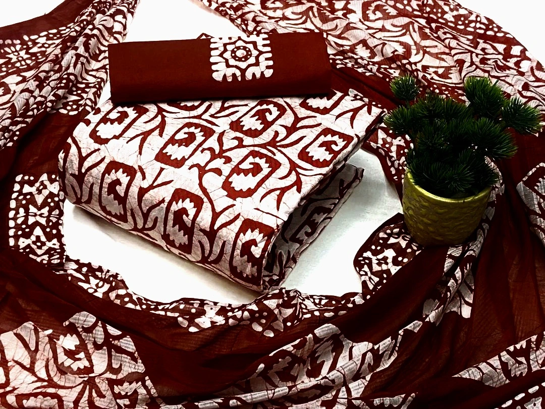 New Unstitched Mom Batik Three Piece Collection For Women