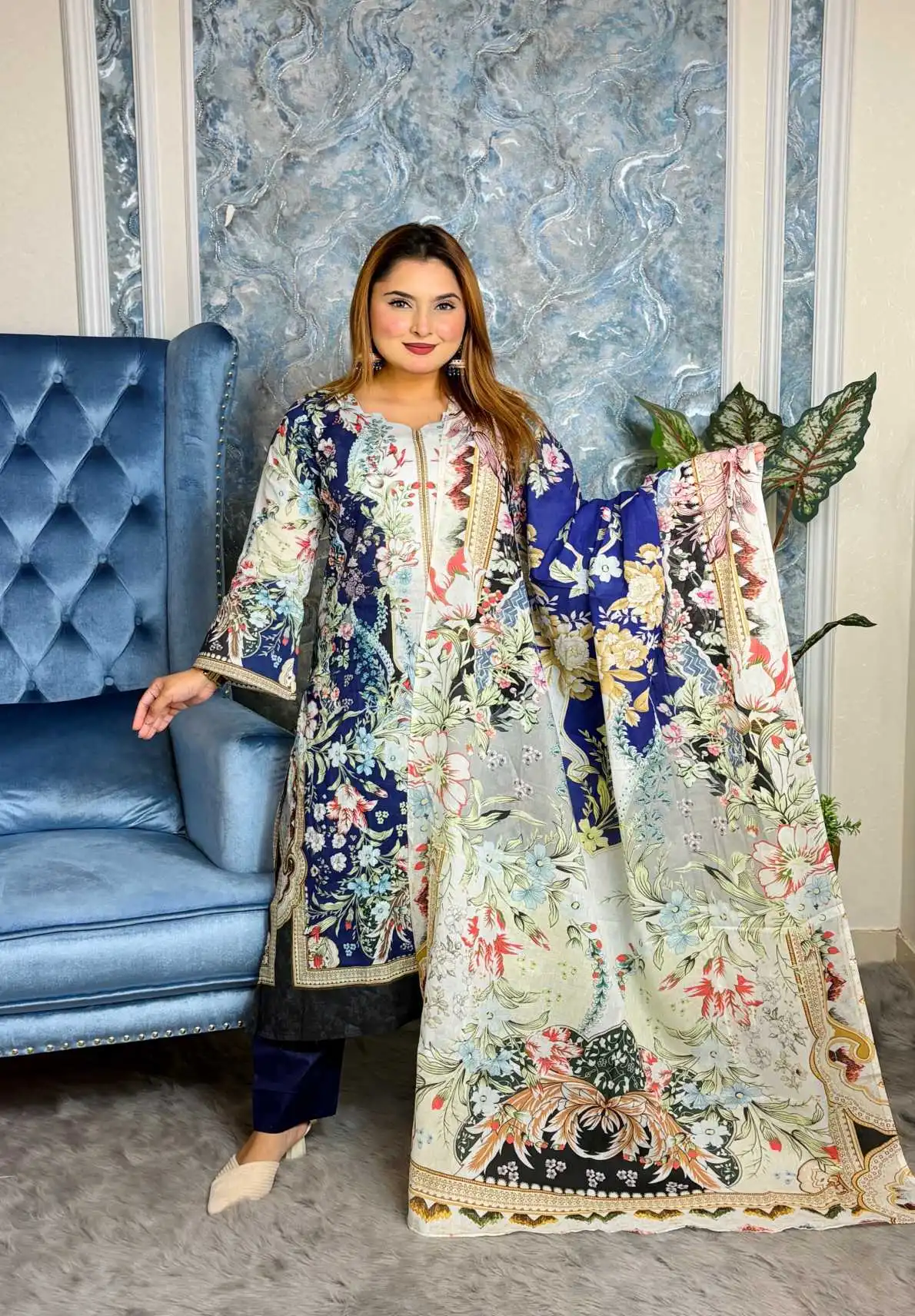 PAKISTANI INSPIRED MALHAR LAWN CODE (Z-1-4)